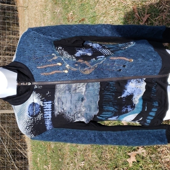 𝅺ADORE women's size small zip front sweater - Picture 1 of 8